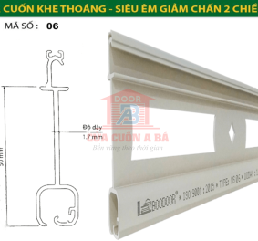 Cửa Cuốn Nan Nhôm BooDoor 06 – Khe Thoáng, Siêu Êm